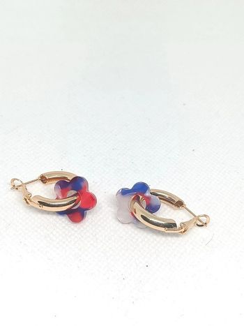Boucles d'oreilles tendance trèfle couleur dégradé