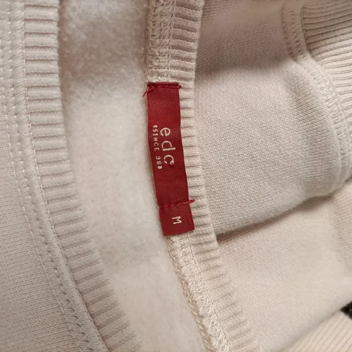 Pull à manches longues abricot avec un signe hot dog 100% coton taille M EDC A368 - photo numéro 6