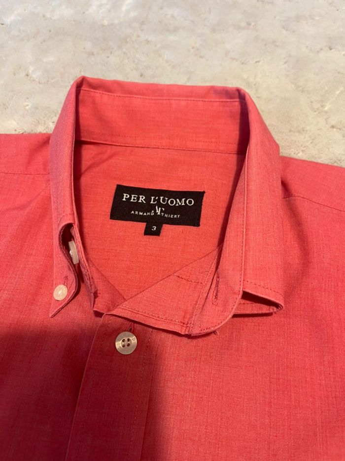 Chemise manches courtes rose - Armand Thierry - T.3 - photo numéro 2