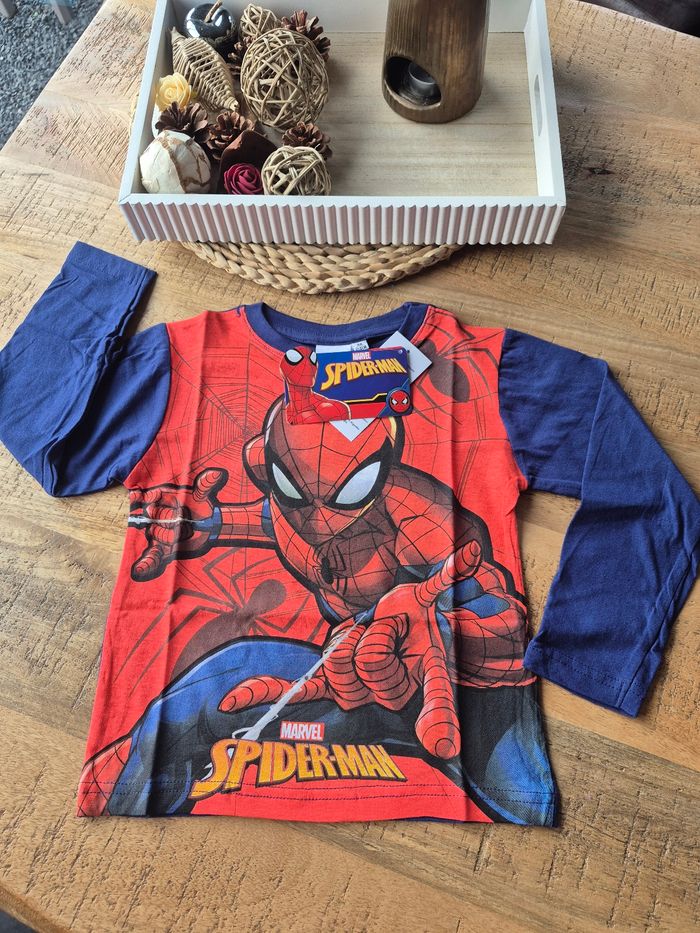 Tee-shirt Garçon Spiderman Bleu Marine 7 ans