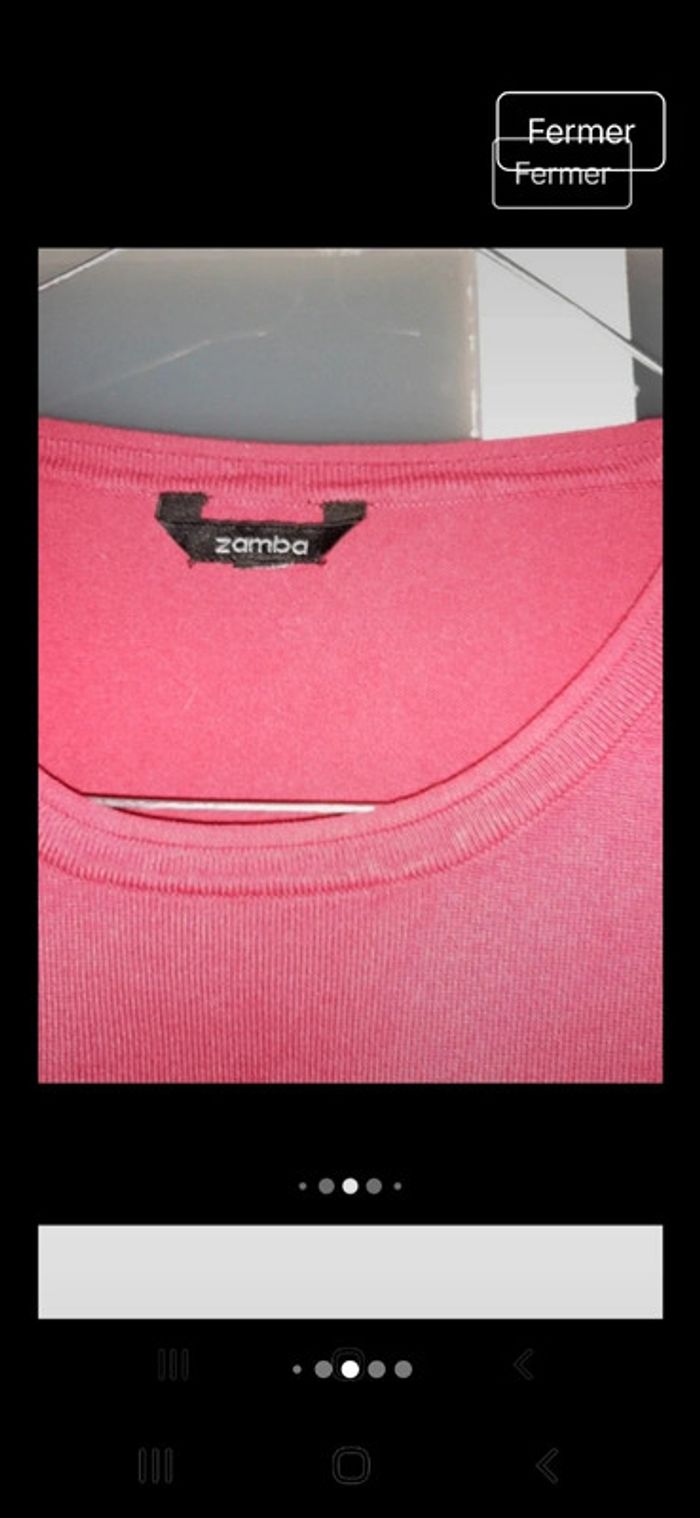 Pull rouge 38/ 40 zamba🔴 - photo numéro 5