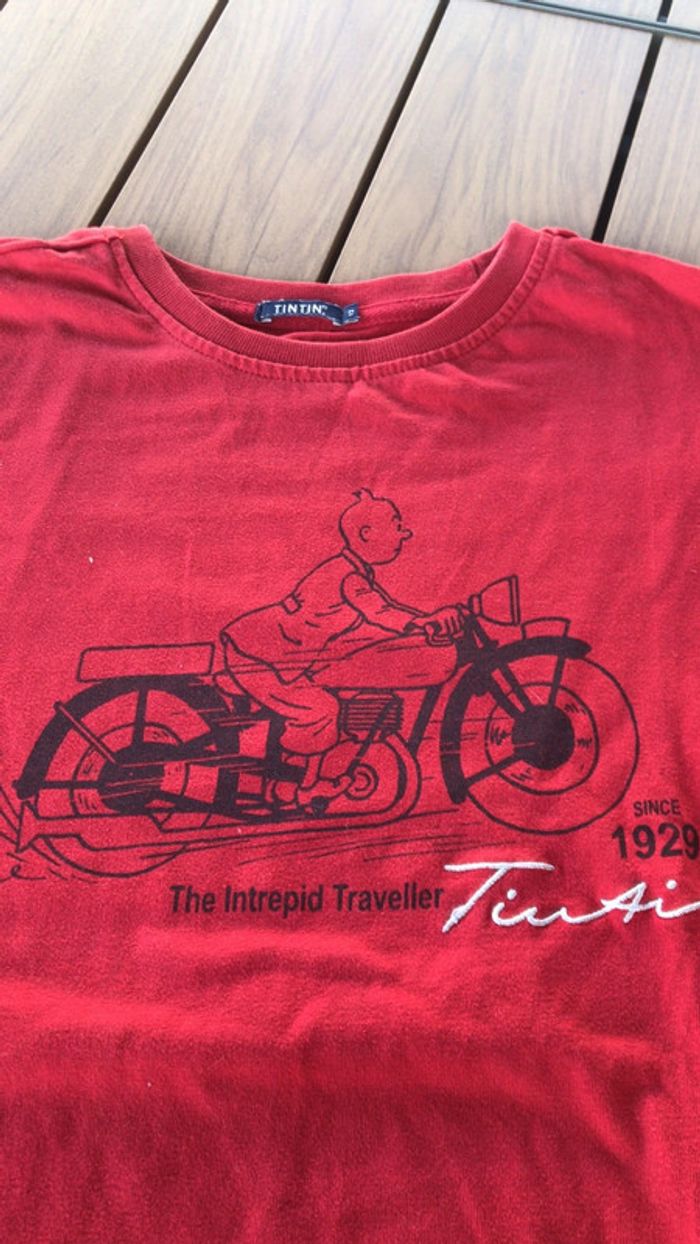 Tintin t shirt manche longue taille 12 ans - photo numéro 2