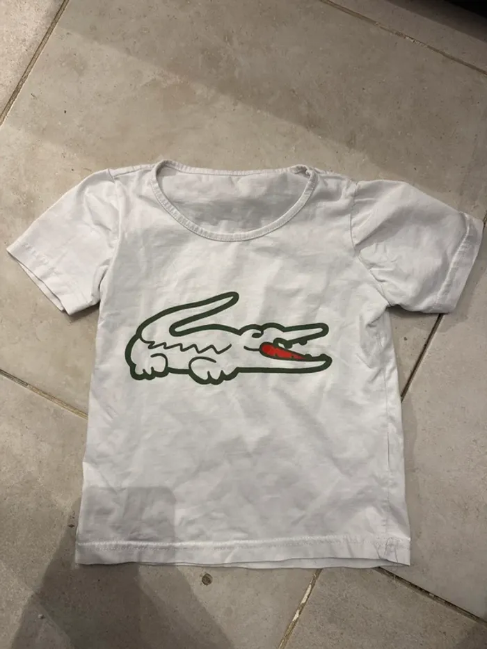 T-shirt enfant style Lacoste – 9/10 ans - photo numéro 2