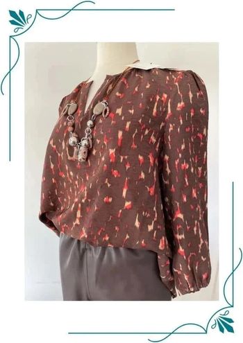 Blouse manches longues rouille