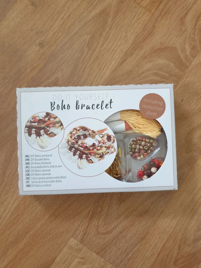 Bracelet boho diy beige marron