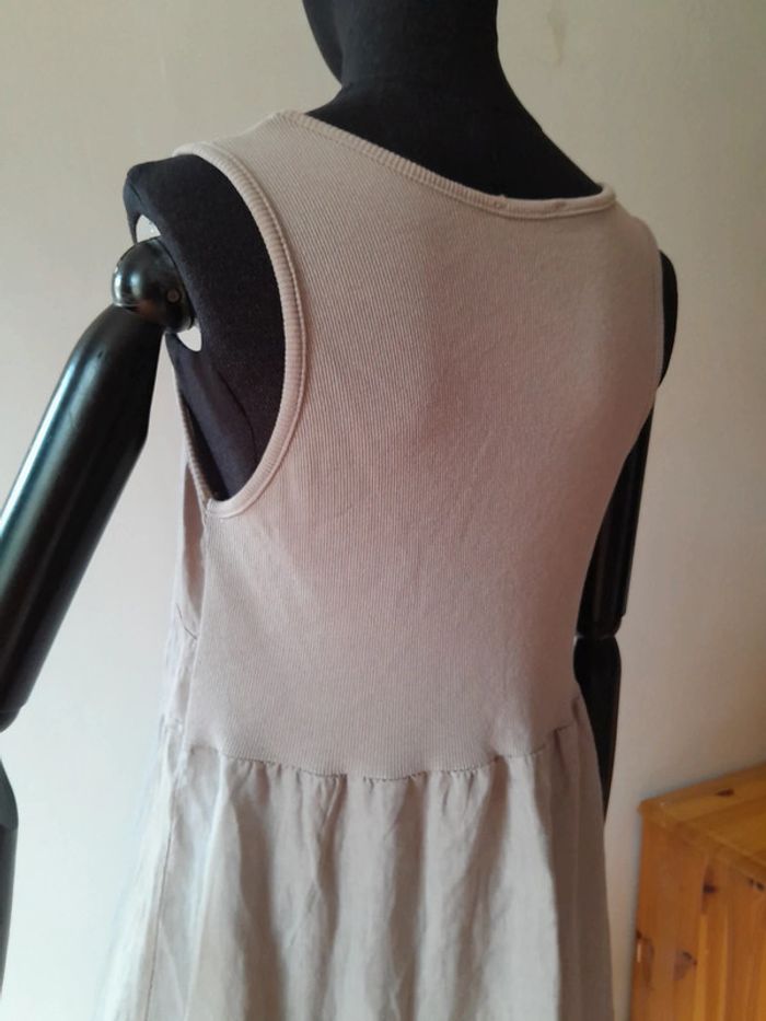 Robe en lin grise Longeur genoux col rond - photo numéro 11