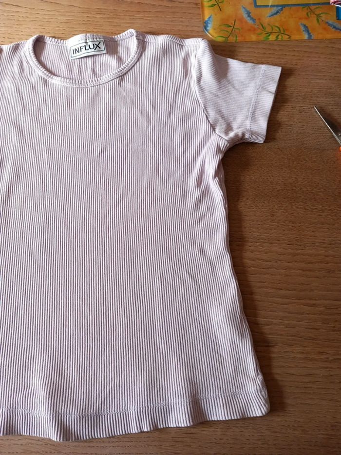 Tunique Tee-shirt coton T36 mauve clair - photo numéro 2
