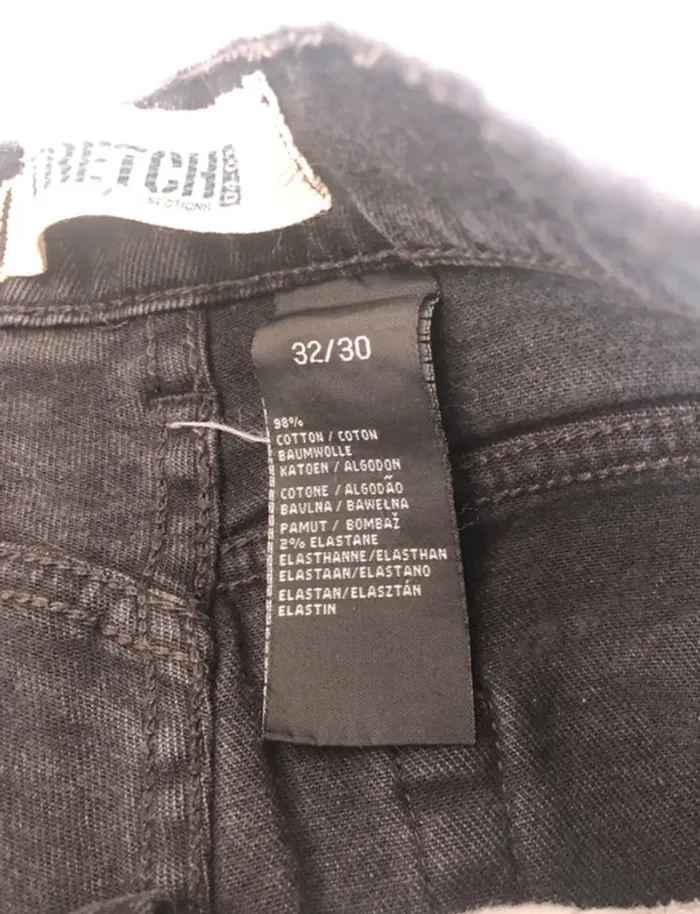 Jean homme noir 32/30 pantalon - photo numéro 5