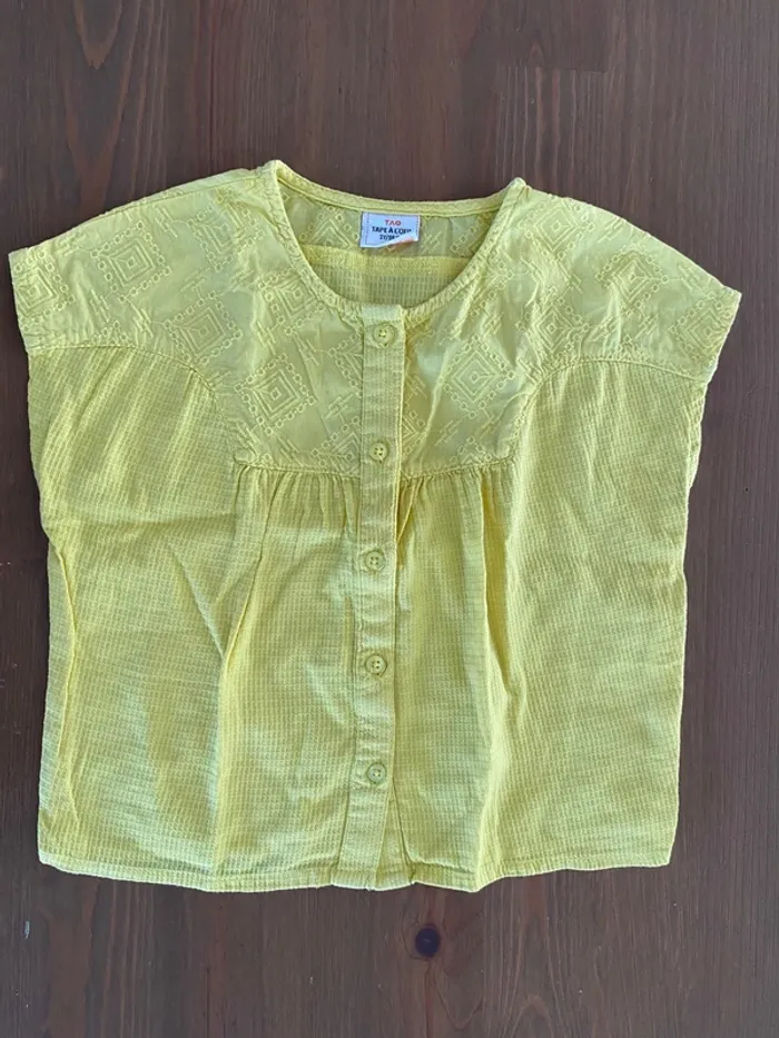 Blouse sans manche tape à l’œil jaune