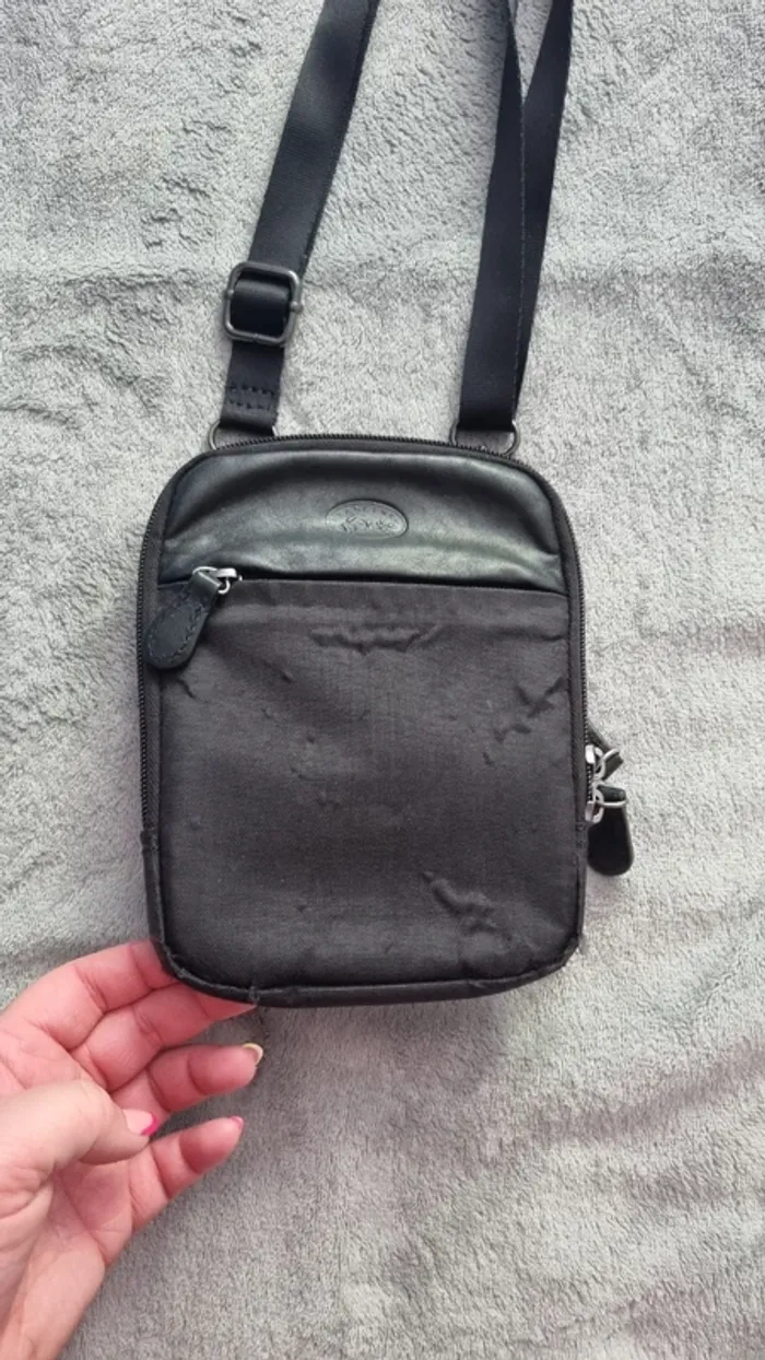 Sacoche - sac en bandoulière noir marque francine - photo numéro 2