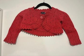 Gilet Boléro Sergent Major - Fille 3 ans - Rouge Corail