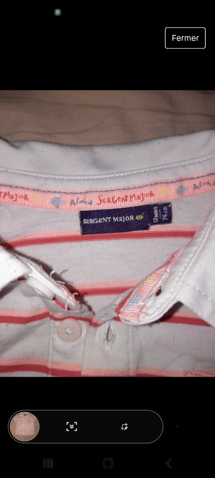 Ensemble sergent major garçon 12 mois - photo numéro 4