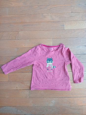 Tee shirt fille Obaibi 23 mois coton