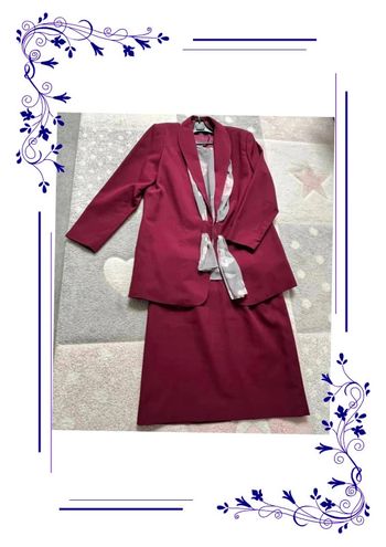 Ensemble 3 pièces bordeaux 42