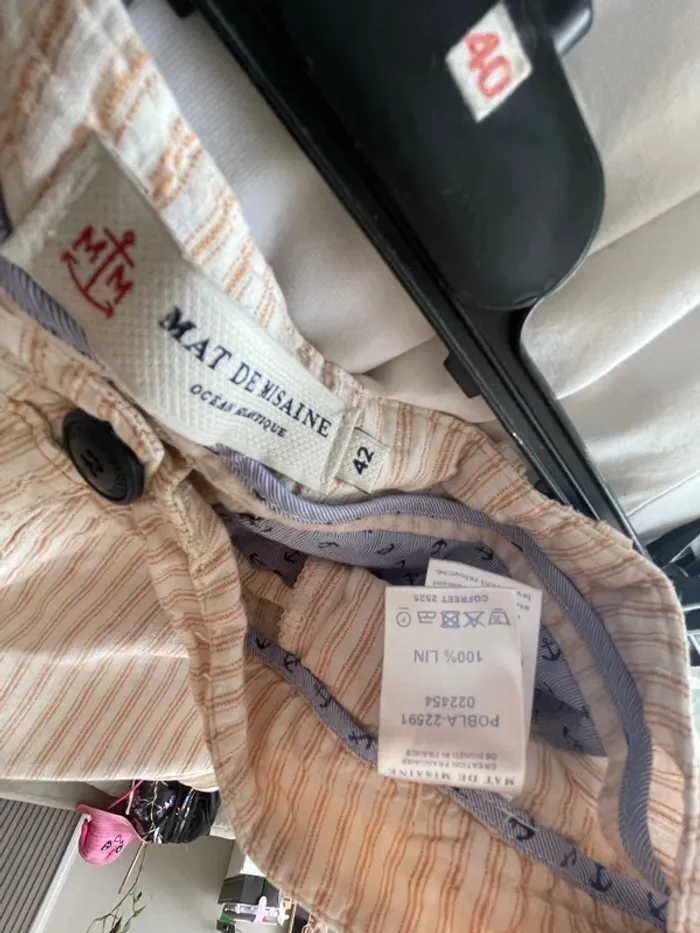 Pantalon 100% lin jambes larges Mat de Misaine - photo numéro 5