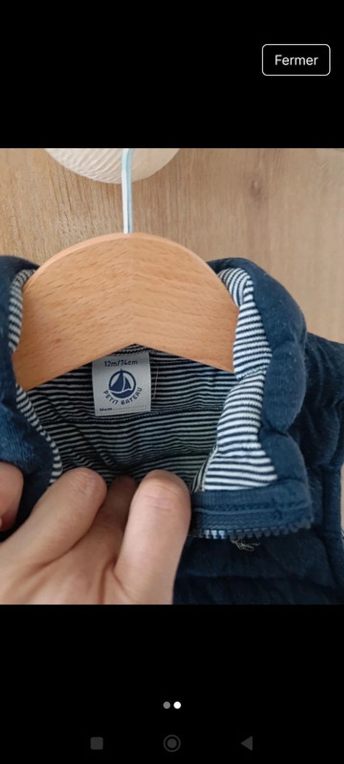 Veste sans manche petit bateau 12 mois - photo numéro 2