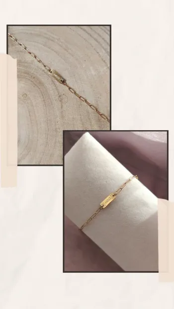 Bracelet chaine/médaillon amour - Sunset Love
