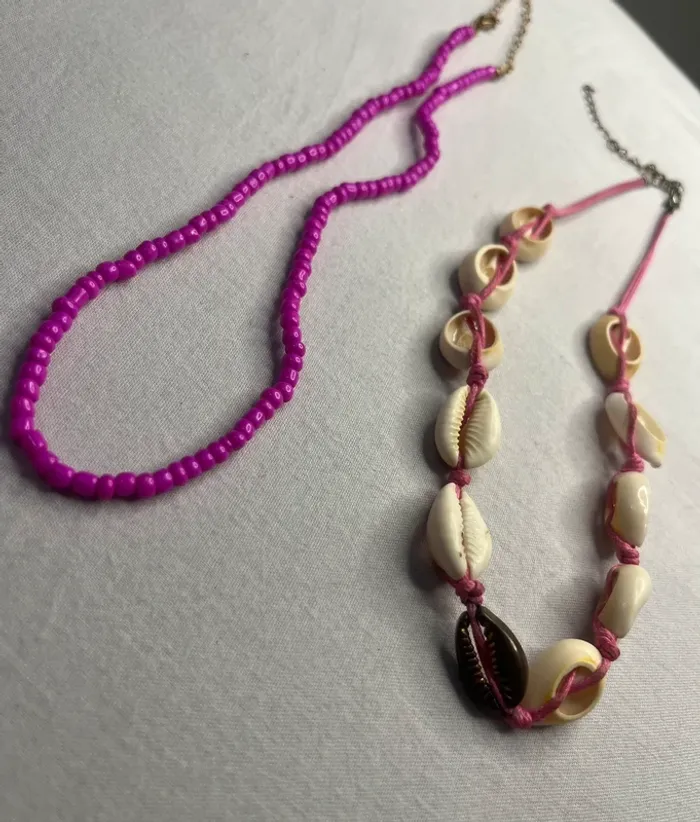 🔹 Lot de 2 colliers d’été – Perles & Coquillages 🔹 - photo numéro 2