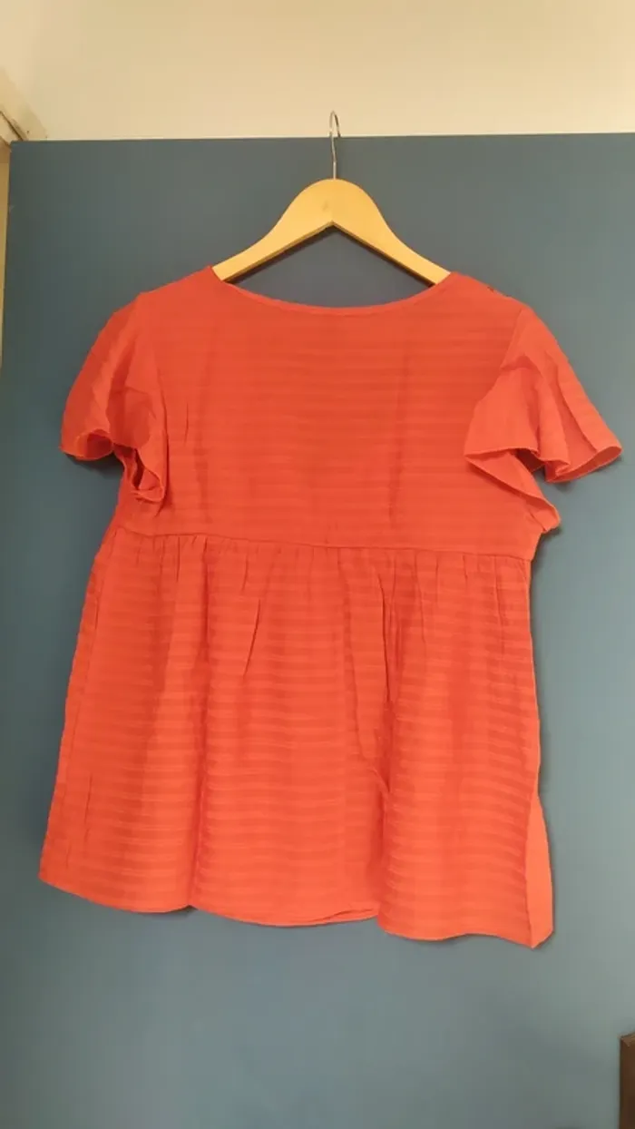 Blouse fluide "Shein" de couleur orange - photo numéro 2