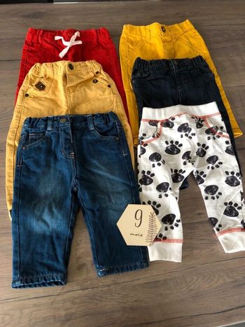 Lot de 6 pantalons taille 9 mois