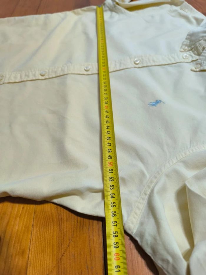 Chemise Ralph Lauren - Custom Fit - Logo brodé gris - Jaune - Taille XL - photo numéro 13