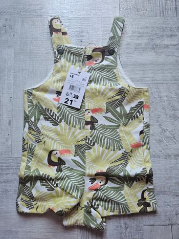 Salopette short dpam 18 mois neuve