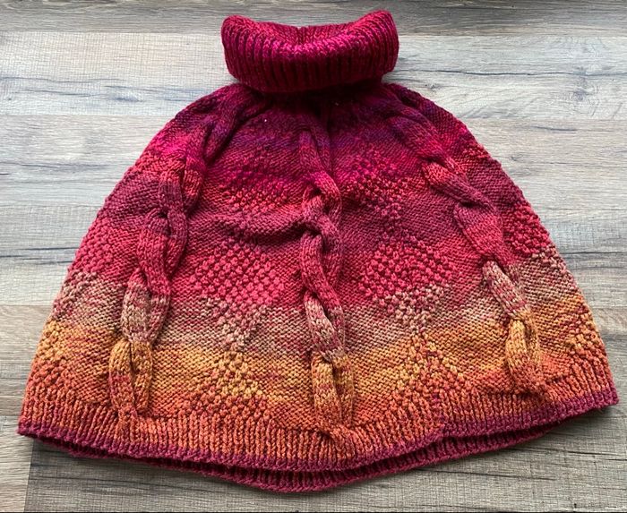 Poncho à col roulé