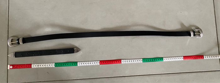 Ceinture femme double boucle noire et argentée - photo numéro 18
