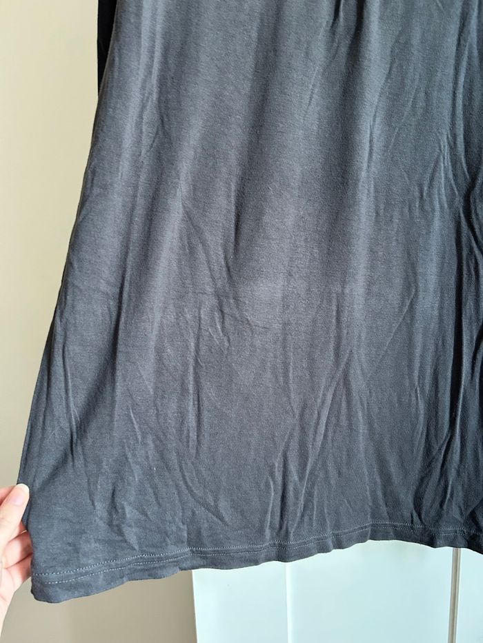 Haut de pyjama gris à dentelles Mnemo Taille L - photo numéro 7