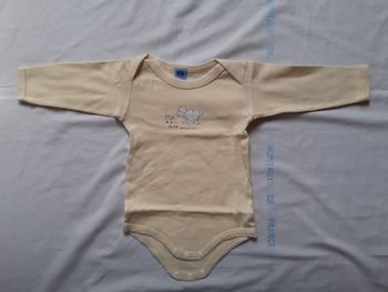 Body manches longues jaune motif moutons