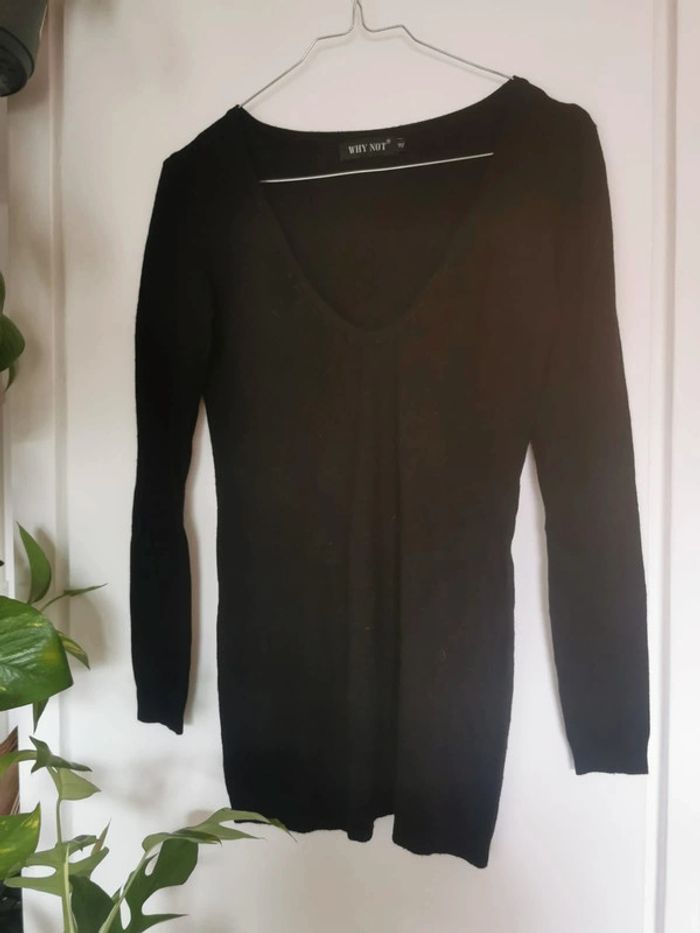 T-shirt noir Why Not