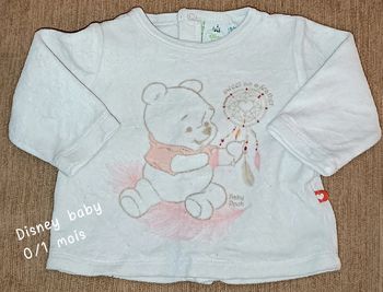 Haut de pyjama/ gilet/ par dessus Disney baby 0/1 mois