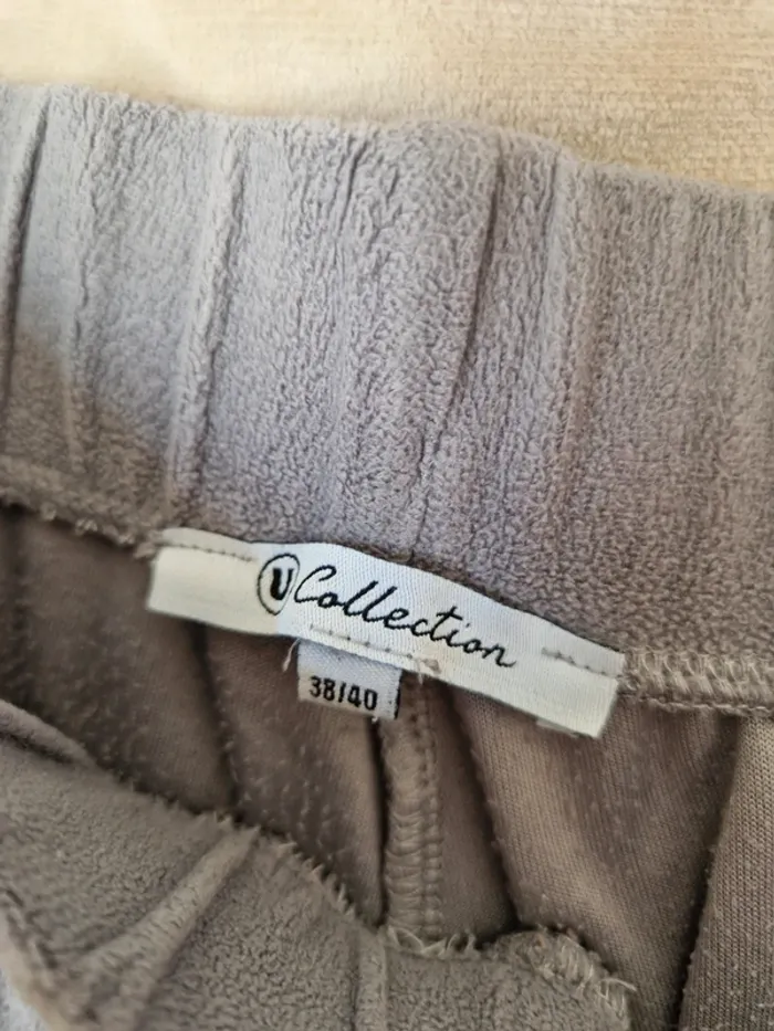 Pantalon piloupilou velour gris taille 38 40 - photo numéro 2
