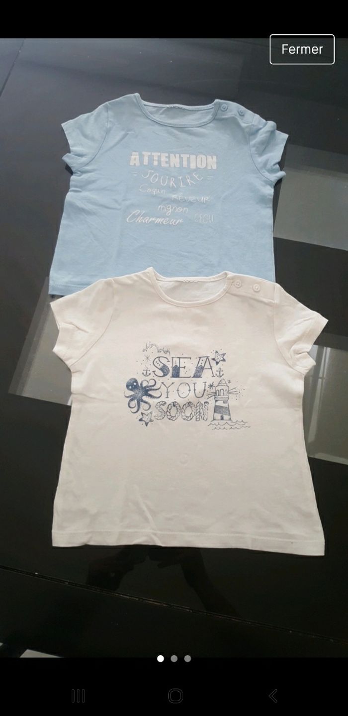 Lot de 2 t-shirts MC garçon 👦