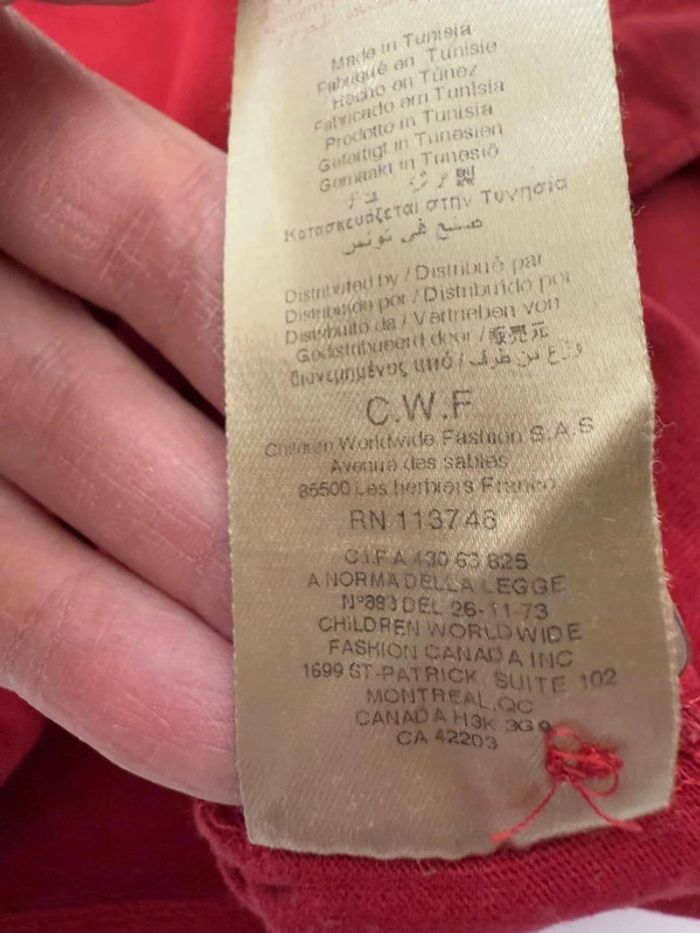 Polo Burberry longues manches bébé garçon rouge taille 9 mois - photo numéro 3