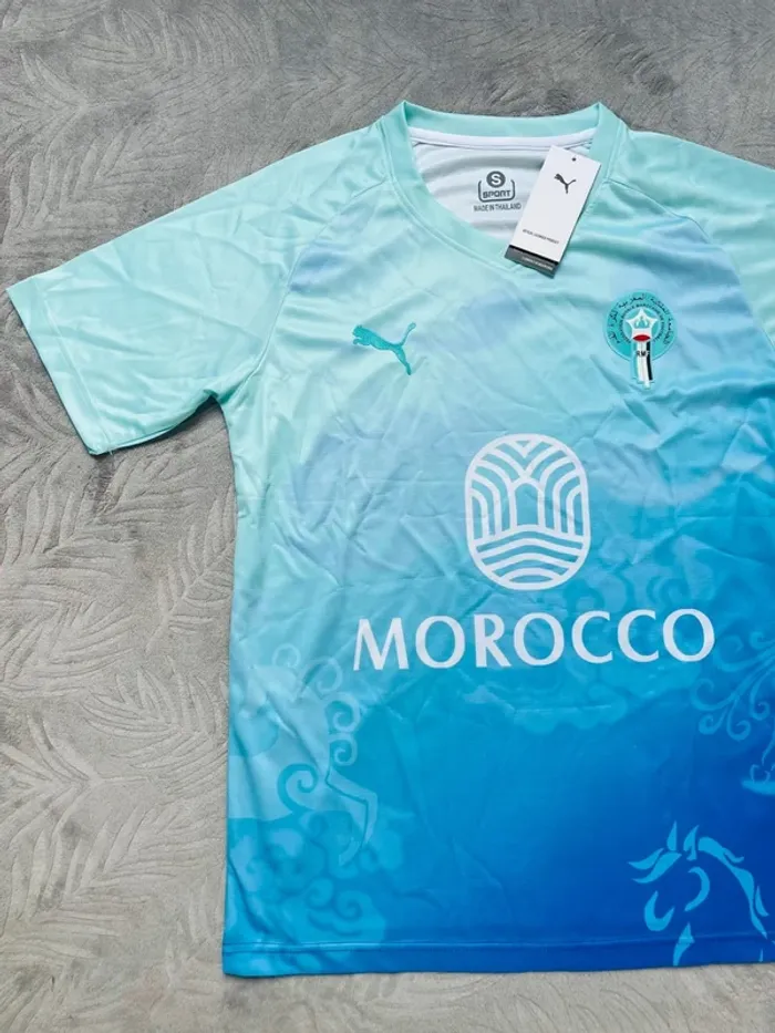 Maillot concept foot Maroc bleu taille S - photo numéro 2