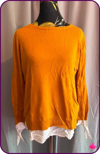 Pull Faux-Deux-Pièces Esmara - Couleur Moutarde - T. M/L