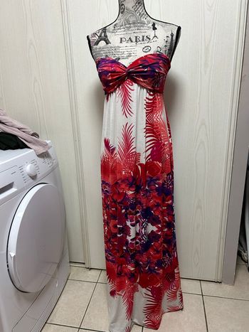 longue robe d’été épaule dénudée culture love