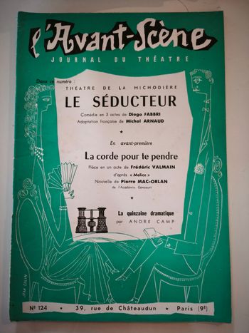Livre théâtre l'Avant-Scène Le séducteur - 1956