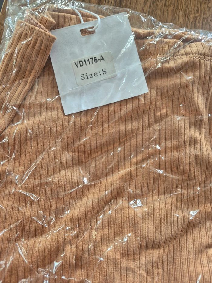 Tee-shirt Manches Courtes Femme Taupe Taille S/46 - photo numéro 3