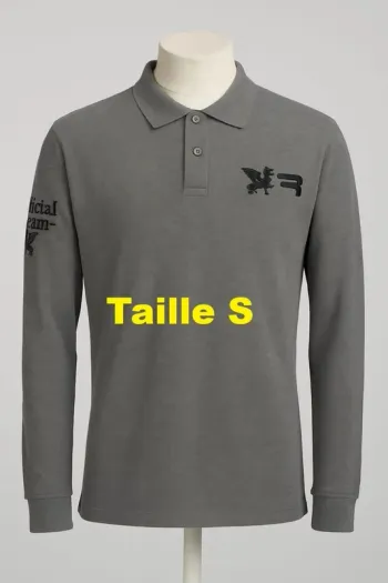 Polo manche longue gris RG 512 Taille S