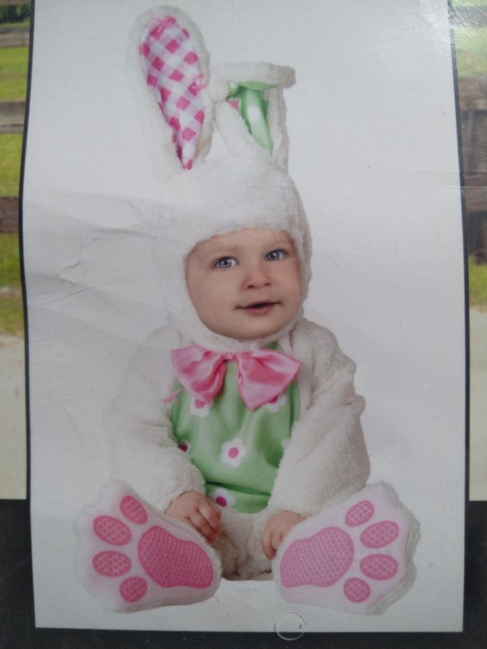 Costume bébé de lapin, combinaison, Bonnet et chaussons - photo numéro 2