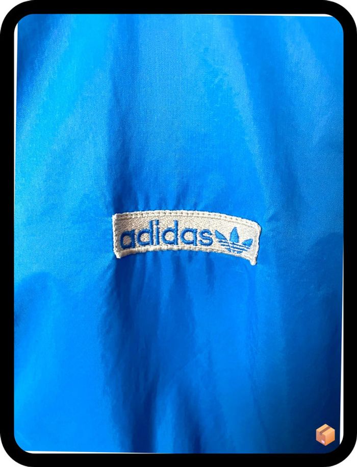 Blouson léger réversible Adidas Originals – Taille 174 – Gris & Bleu – Vintage fabriqué en France - photo numéro 4