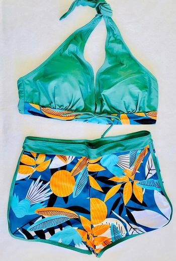 Maillot de bain 2 pièces shorty T l