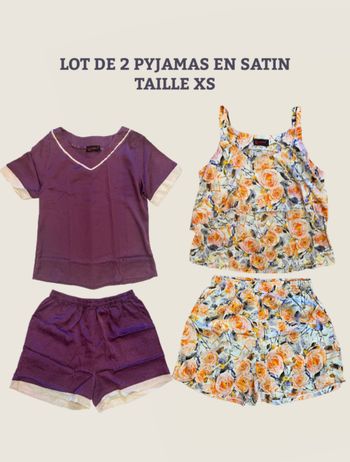 Lot de 2 ensembles de pyjamas neuf sans étiquette taille Xs/34