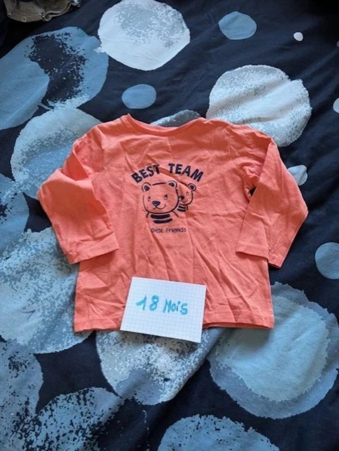 Lot de 5 T-shirt, taille 18 mois. - photo numéro 2