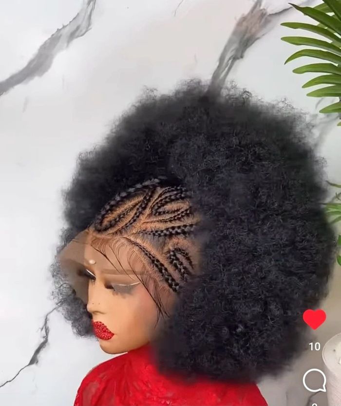 Perruque lace wig tresses fulani afro prête à porter - photo numéro 4