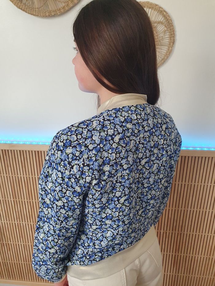 Bomber fleuri Melbourne bleu Taille 16 ans - photo numéro 4