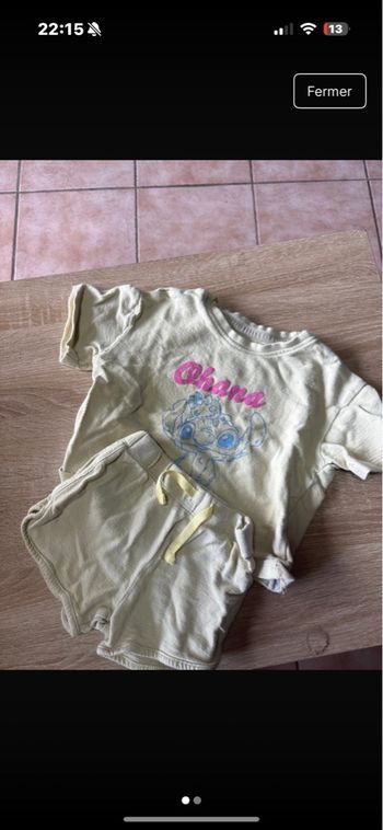 Ensemble short teeshirt fille
