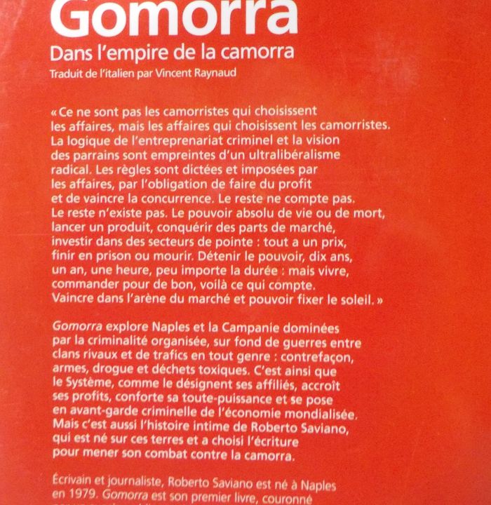 GOMORRA Dans l'empire de la camorra par Roberto Saviano Ed. Gallimard - photo numéro 2